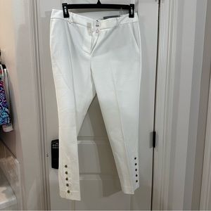 NWT Talbots Hampshire Ankle Pant in 12P with gold accents